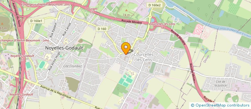 localisation de l'entreprise PC2E  COURCELLES-LES-LENS