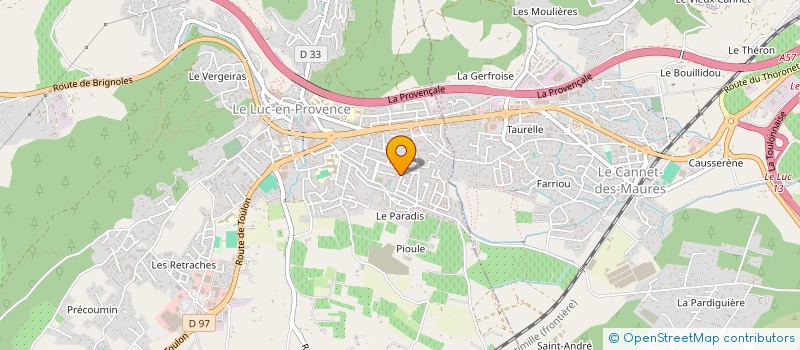 localisation de l'entreprise PCA83  LE LUC