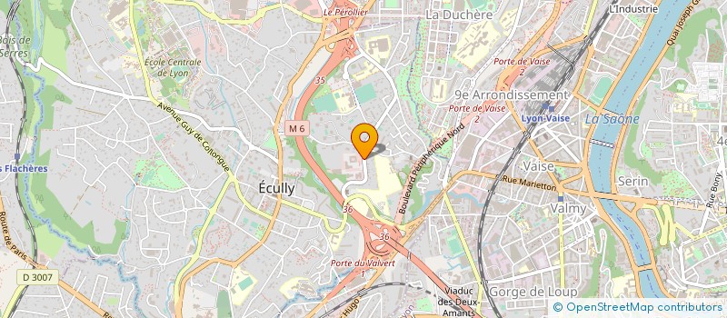 localisation de l'entreprise PCAS BIOSOLUTION à ECULLY