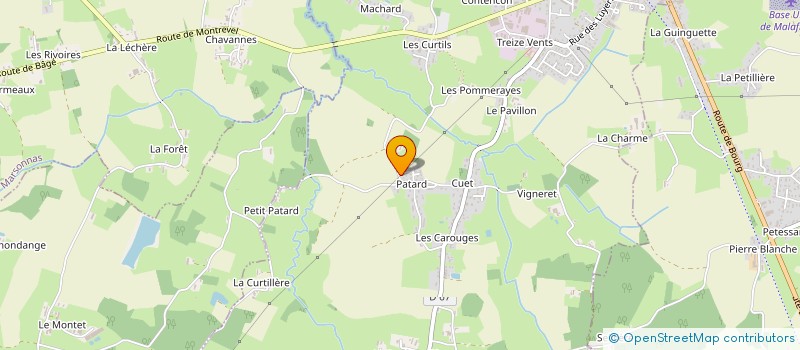 localisation de l'entreprise PCB à MONTREVEL-EN-BRESSE