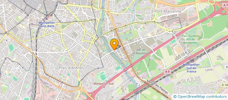 localisation de l'entreprise PCG 34 à MONTPELLIER