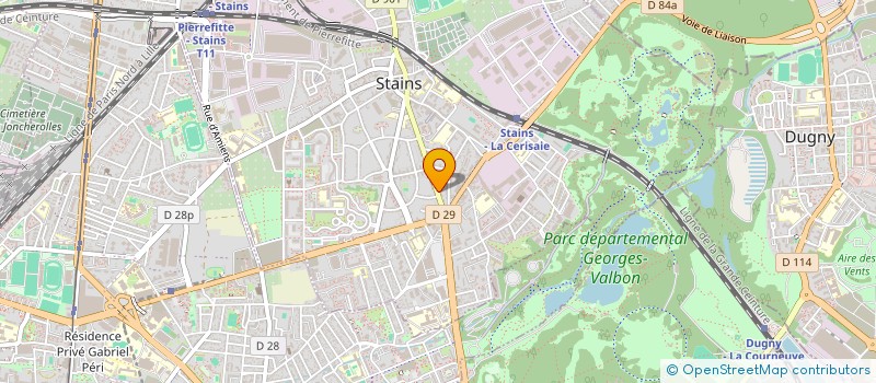 localisation de l'entreprise PCI BAT  STAINS