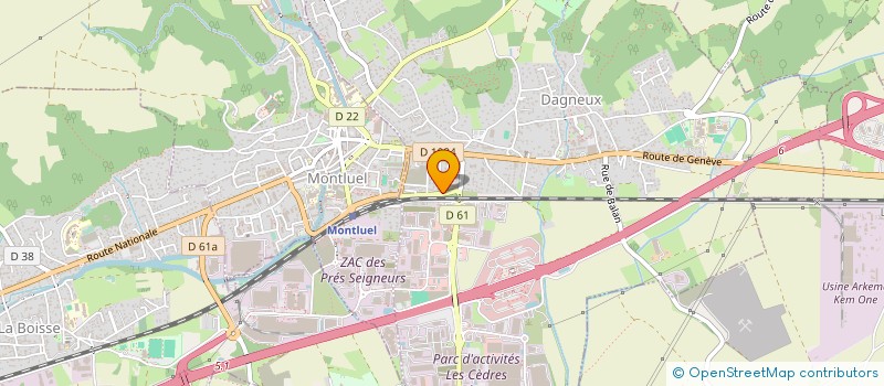 localisation de l'entreprise PCJS METALLERIE à DAGNEUX