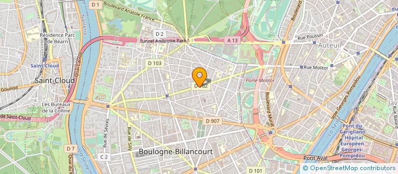 localisation de l'entreprise PCK DIAGNOSTIC à BOULOGNE-BILLANCOURT