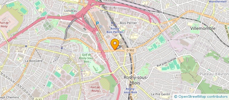 localisation de l'entreprise PCM 75 à ROSNY-SOUS-BOIS
