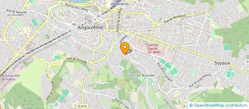 localisation de l'entreprise PCM INVEST à ANGOULEME
