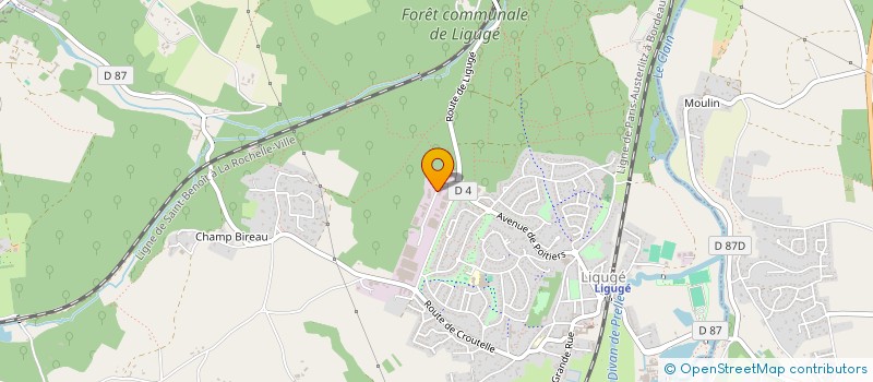 localisation de l'entreprise PCMA  LIGUGE