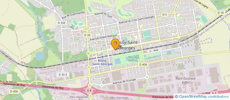 localisation de l'entreprise PCNET UNIVERS à BUSSY-SAINT-GEORGES