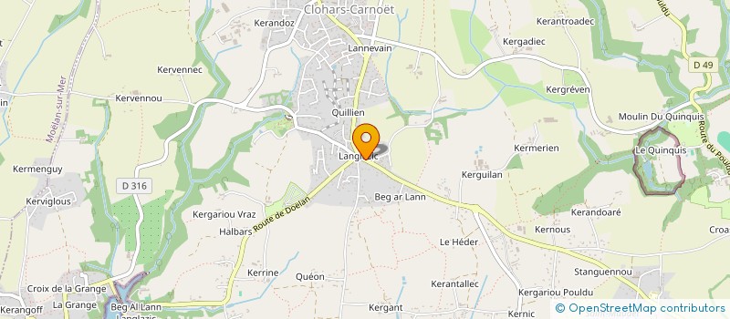 localisation de l'entreprise PCPS KERNEVENAZ  CLOHARS-CARNOET