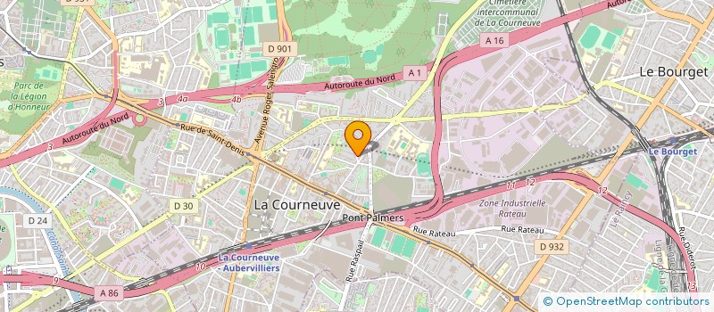 localisation de l'entreprise PCR  LA COURNEUVE