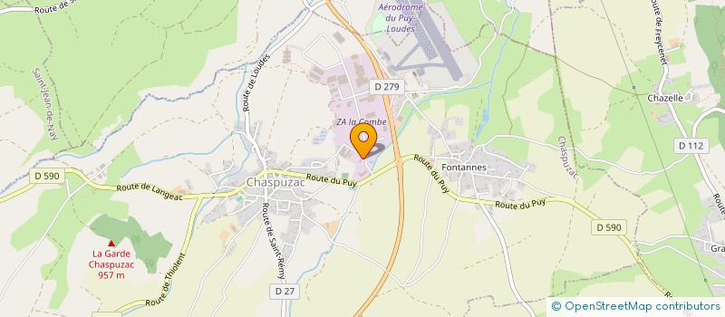 localisation de l'entreprise PCR  CHASPUZAC