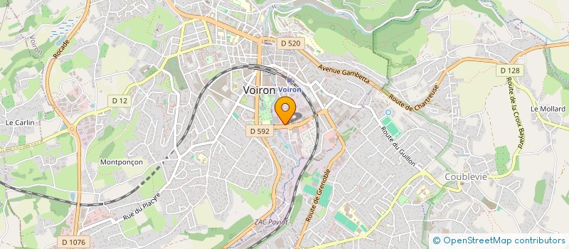 localisation de l'entreprise PCRM 17 à VOIRON