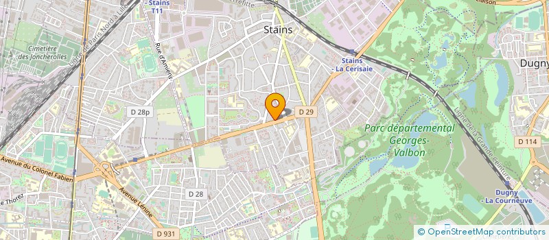 localisation de l'entreprise PCS à STAINS