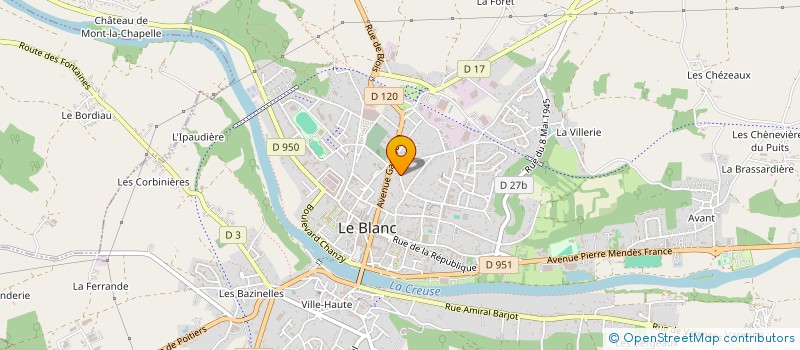 localisation de l'entreprise PCS-BUREAUX à LE BLANC
