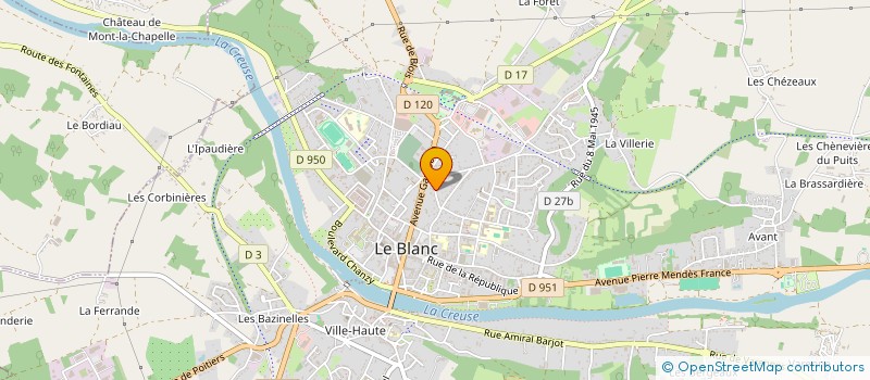 localisation de l'entreprise PCS - ENTREPOT à LE BLANC
