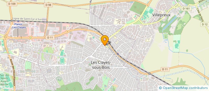 localisation de l'entreprise PCS LES CLAYES  LES CLAYES-SOUS-BOIS