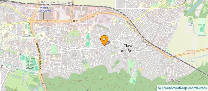 localisation de l'entreprise PCS LES CLAYES à LES CLAYES-SOUS-BOIS