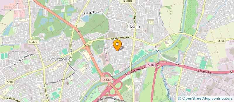 localisation de l'entreprise PCSA68  ILLZACH