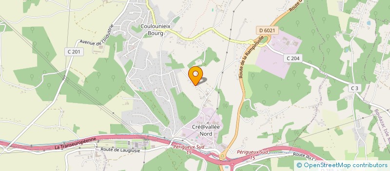 localisation de l'entreprise PCSE FROID CUISINE 24  COULOUNIEIX-CHAMIERS