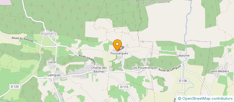localisation de l'entreprise PDD FOUSSARGUES  AIGALIERS