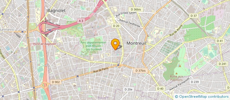 localisation de l'entreprise PDG  MONTREUIL