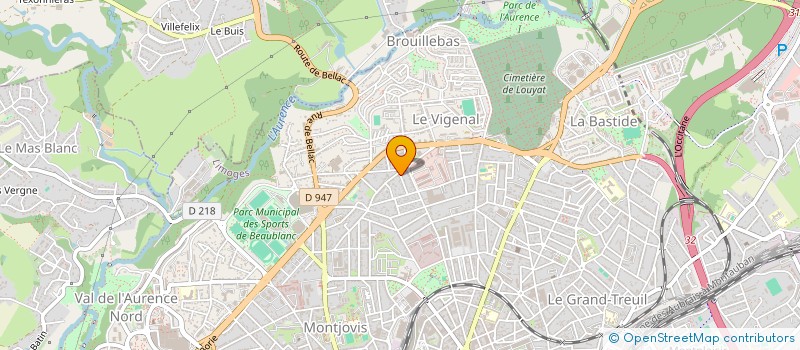 localisation de l'entreprise PDG à LIMOGES