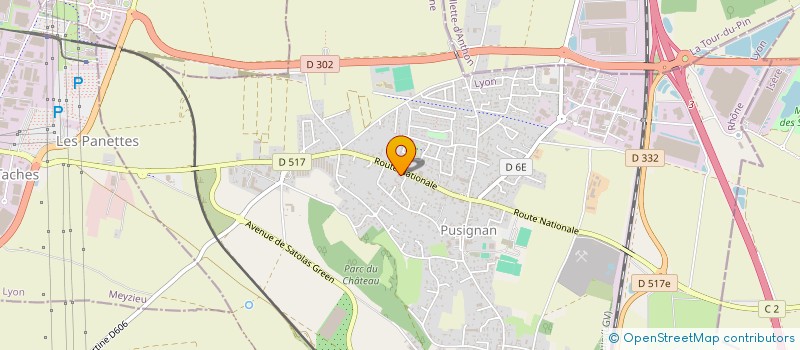 localisation de l'entreprise PDG SOINS ET SANTE  PUSIGNAN