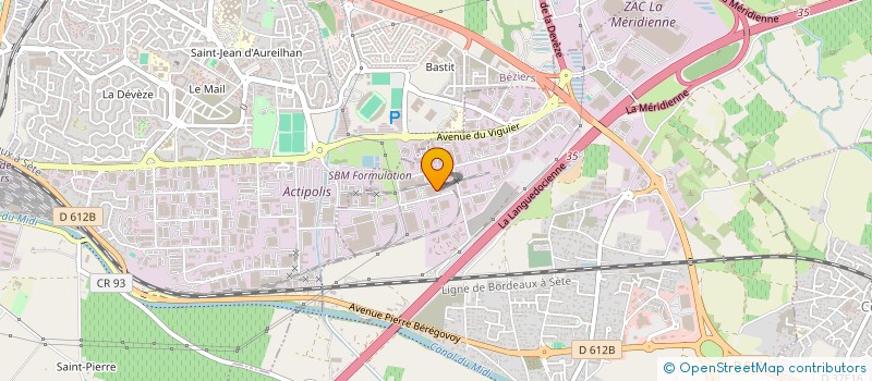 localisation de l'entreprise PDR INDUSTRIE à VILLENEUVE-LES-BEZIERS