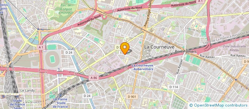 localisation de l'entreprise PDT à LA COURNEUVE