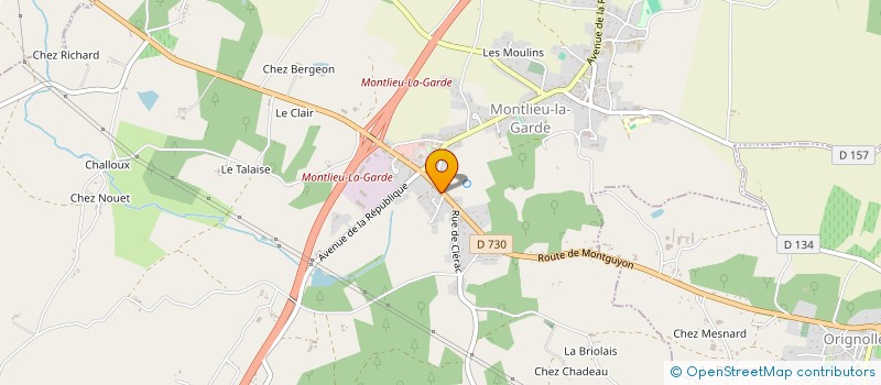 localisation de l'entreprise PEA à MONTLIEU-LA-GARDE