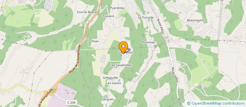 localisation de l'entreprise PEA IMMOBILIER à SANILHAC