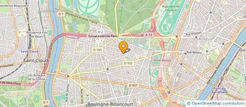 localisation de l'entreprise PEACE PRODUCTIONS à BOULOGNE-BILLANCOURT