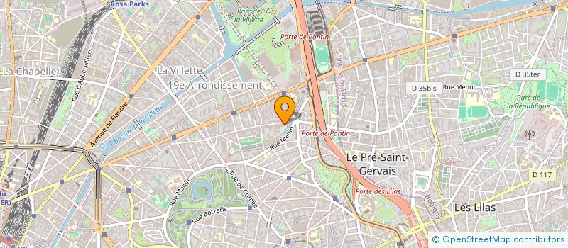 localisation de l'entreprise PEARL'IN à PARIS