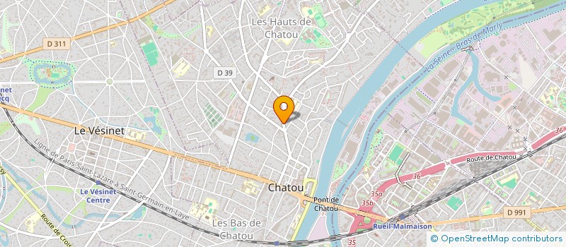 localisation de l'entreprise PEAU A PEAU  CHATOU