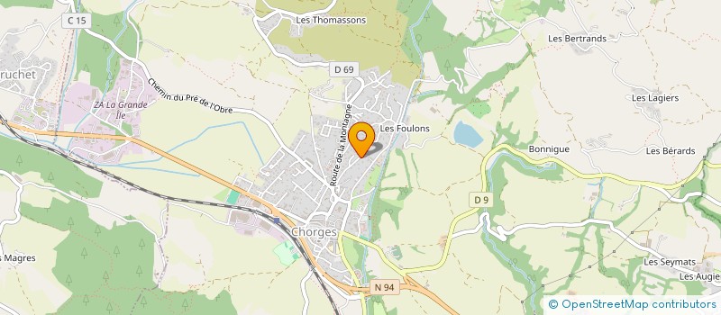 localisation de l'entreprise PEAU D'ANE  CHORGES