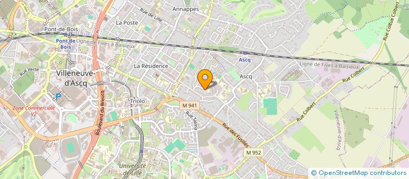 localisation de l'entreprise PEAU VERTE à VILLENEUVE-D'ASCQ