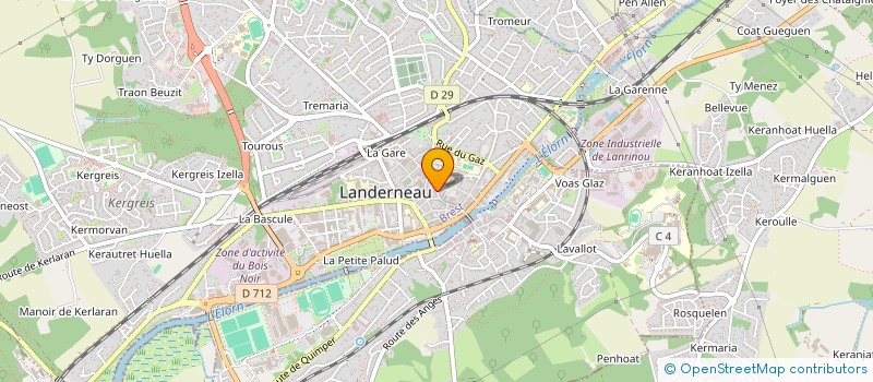 localisation de l'entreprise PEAUSSERIES & CIE à LANDERNEAU
