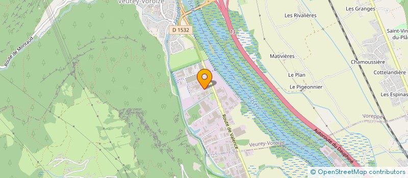 localisation de l'entreprise PEB  VEUREY-VOROIZE