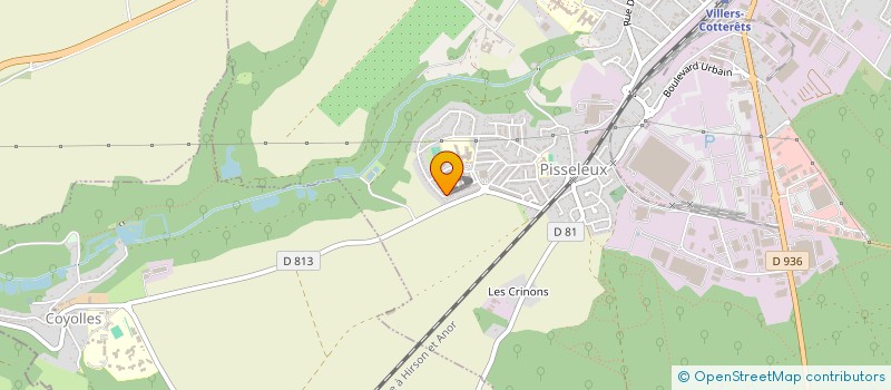 localisation de l'entreprise PEB à VILLERS-COTTERETS