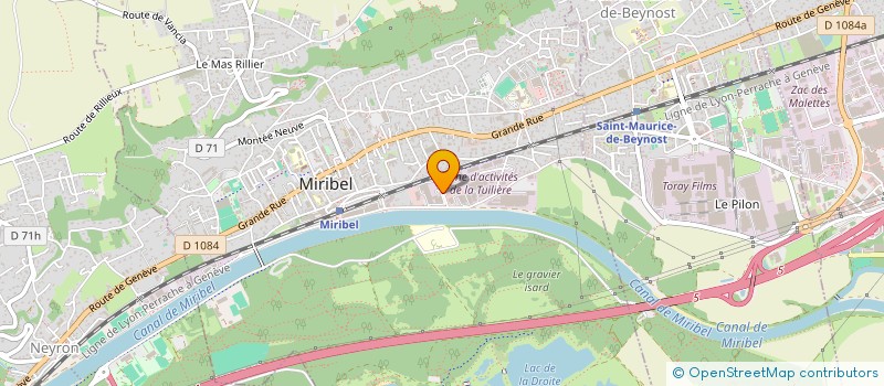 localisation de l'entreprise PEB PLASTIQUE EUROPEEN DU BATIMENT à MIRIBEL
