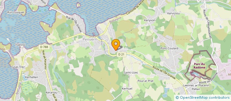 localisation de l'entreprise PEBBLE  PLEUMEUR-BODOU