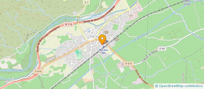 localisation de l'entreprise PEBCO SARL à ILLE-SUR-TET