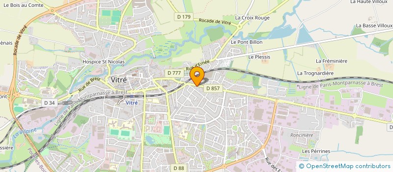 localisation de l'entreprise PEBECOM à VITRE
