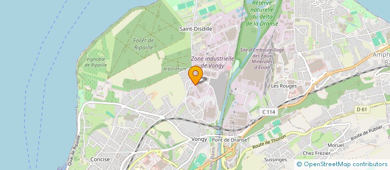 localisation de l'entreprise PEBOLO  THONON-LES-BAINS