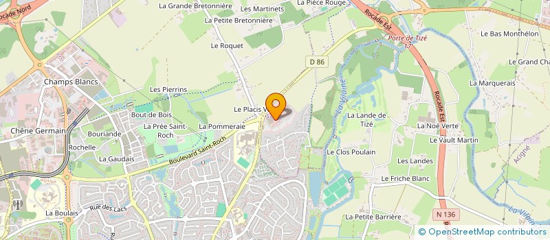 localisation de l'entreprise PEBREIZH - TERRITOIRE D'ENERGIE BRETAGNE  THORIGNE-FOUILLARD