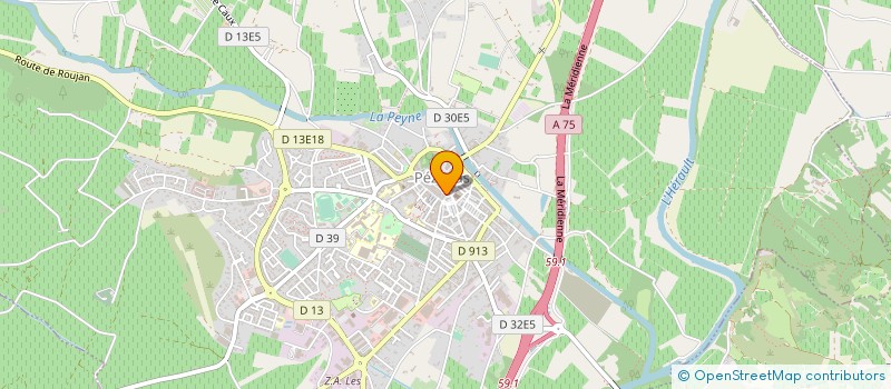 localisation de l'entreprise PEBRIN à PEZENAS