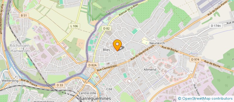 localisation de l'entreprise PEC SARL à SARREGUEMINES