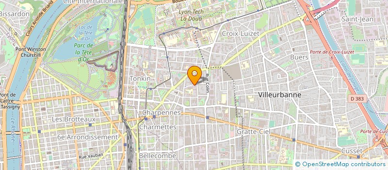 localisation de l'entreprise PECA à VILLEURBANNE