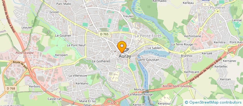 localisation de l'entreprise PECA à AURAY
