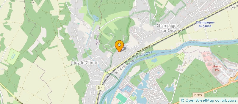 localisation de l'entreprise PECCAUD & CIEL  CHAMPAGNE-SUR-OISE